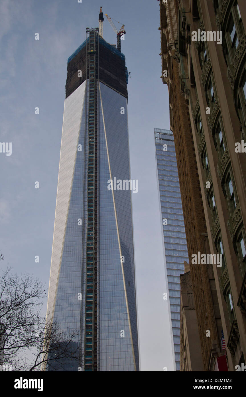 Freedom Tower im Bau New York Stockfoto