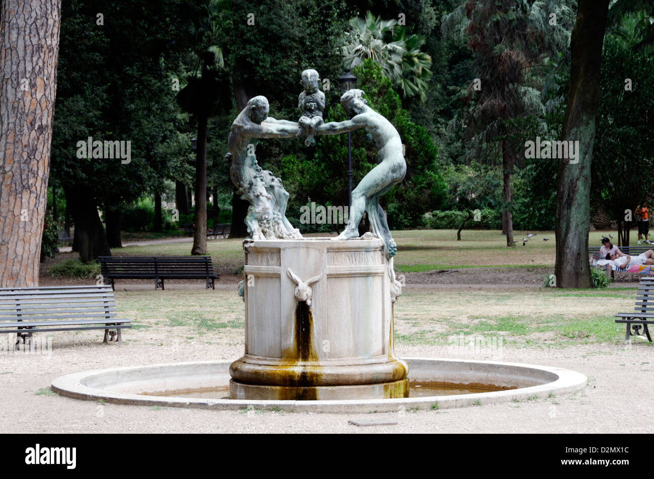 Rom. Italien. Blick auf den 1929-Brunnen, bekannt als Fonte Gaia durch ...
