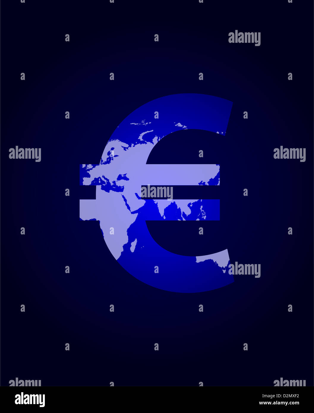 Euro-Zeichen mit Plasma design Stockfoto