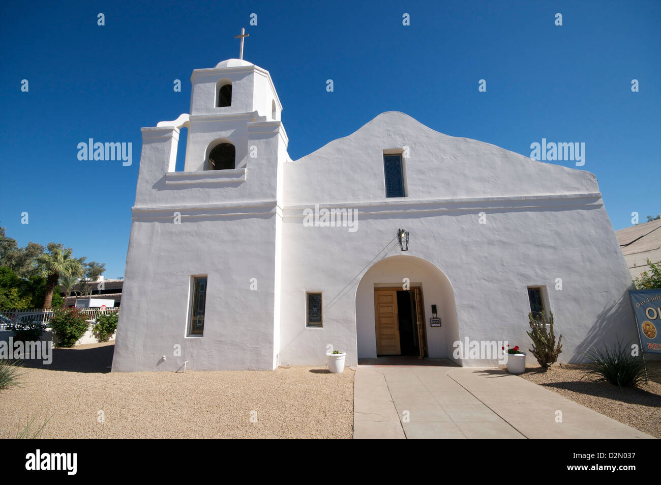 Our Lady of Perpetual helfen Mission Church, Scottsdale, in der Nähe von Phoenix, Arizona, Vereinigte Staaten von Amerika, Nordamerika Stockfoto