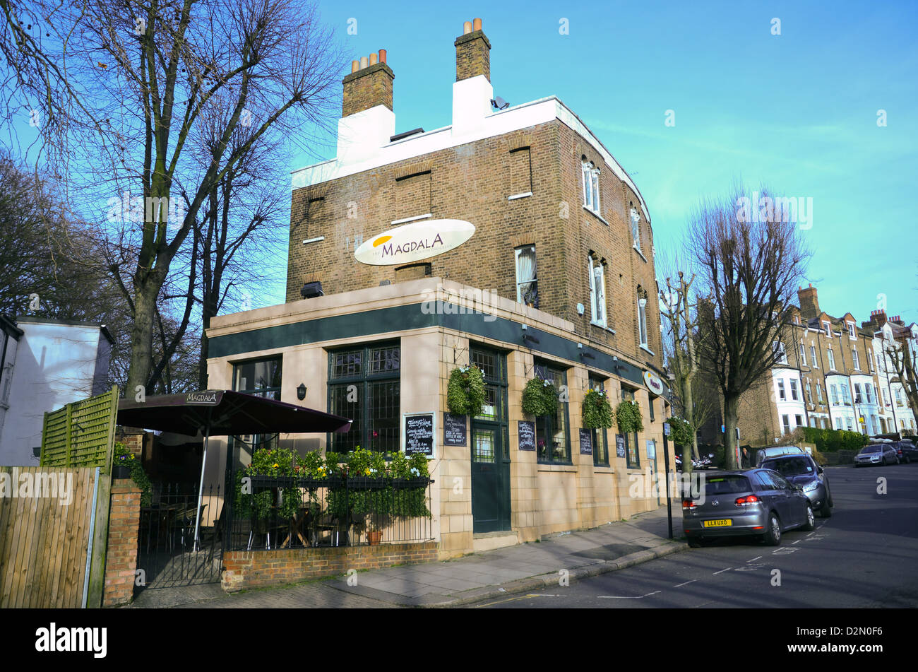 Das Magdala Public House in Hampstead, London Stockfoto