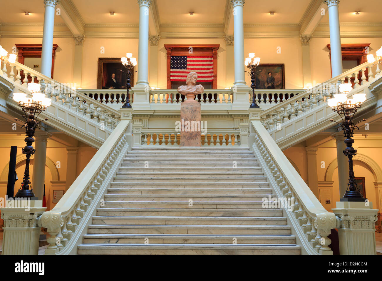 Nord-Atrium in Georgia State Capitol, Atlanta, Georgia, Vereinigte Staaten von Amerika, Nordamerika Stockfoto