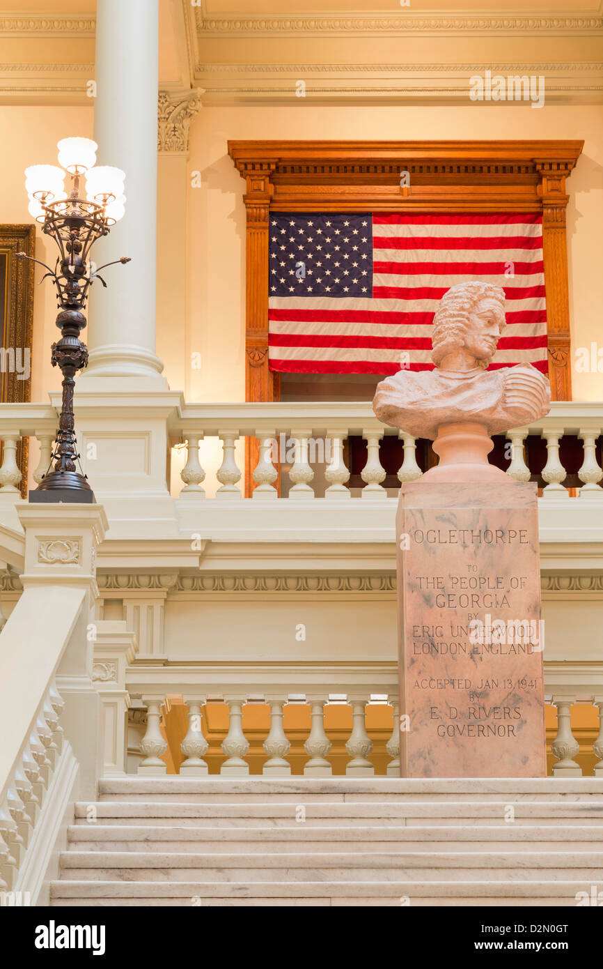 Nord-Atrium in Georgia State Capitol, Atlanta, Georgia, Vereinigte Staaten von Amerika, Nordamerika Stockfoto