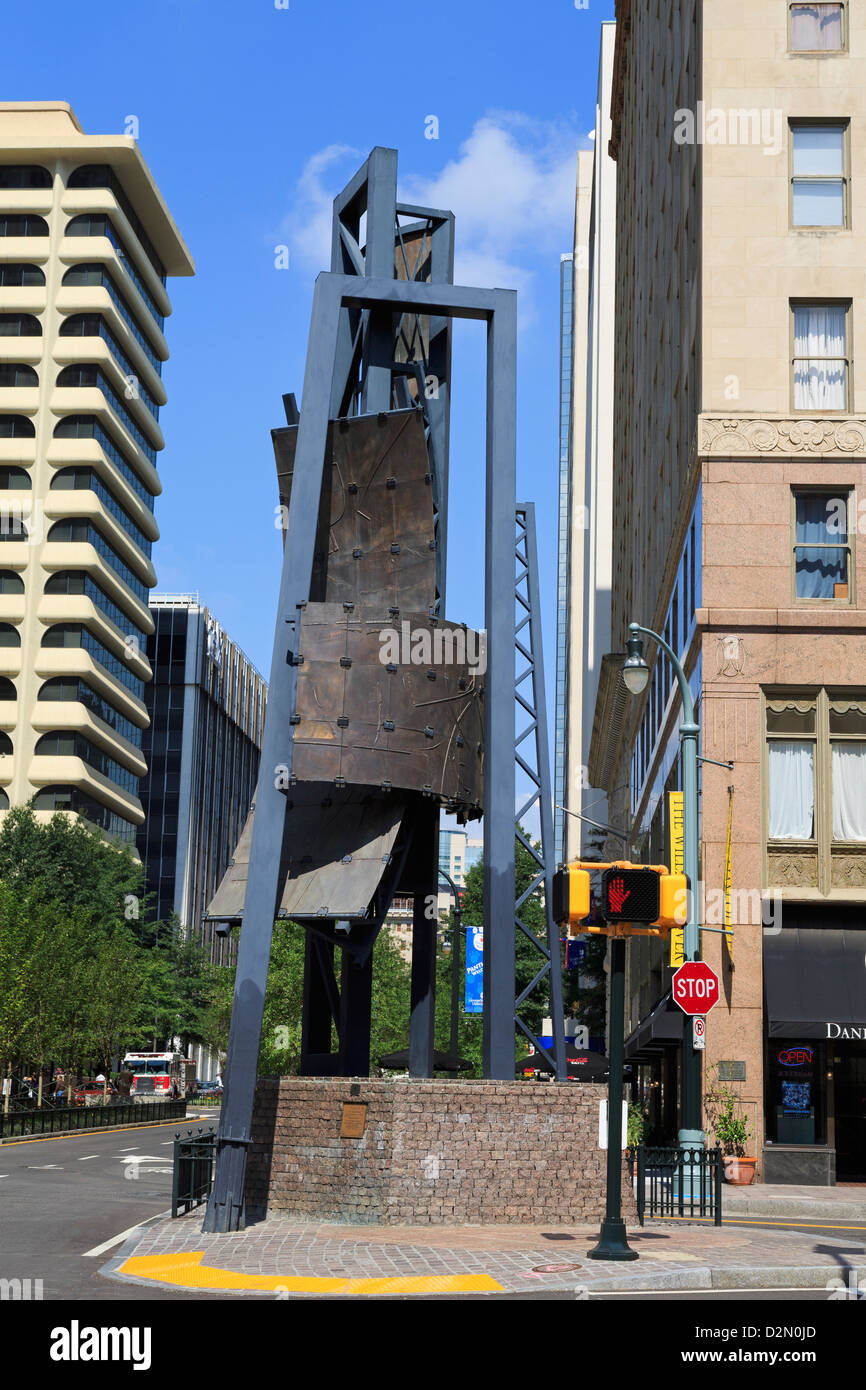 Fünf Punkte-Denkmal, Atlanta, Georgia, Vereinigte Staaten von Amerika, Nordamerika Stockfoto