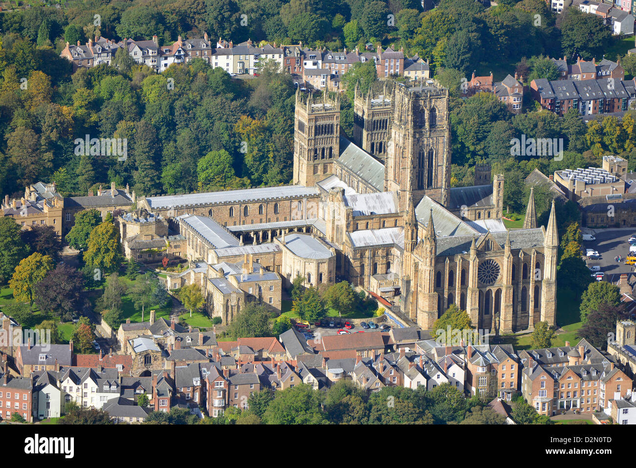 Luftbild der Kathedrale von Durham Stockfoto