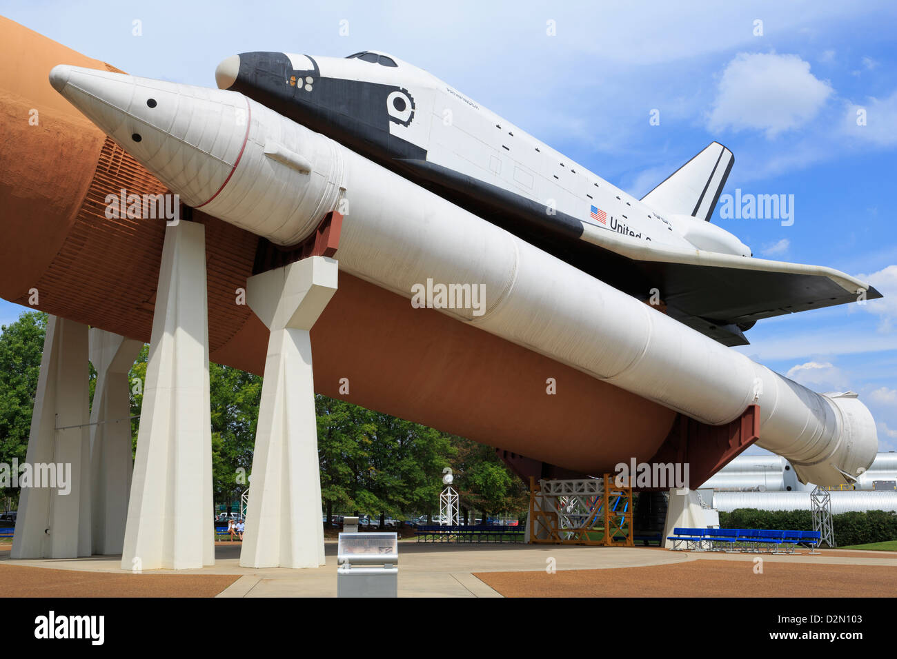 Space Shuttle in den Vereinigten Staaten Space and Rocket Center, Huntsville, Alabama, Vereinigte Staaten von Amerika, Nordamerika Stockfoto