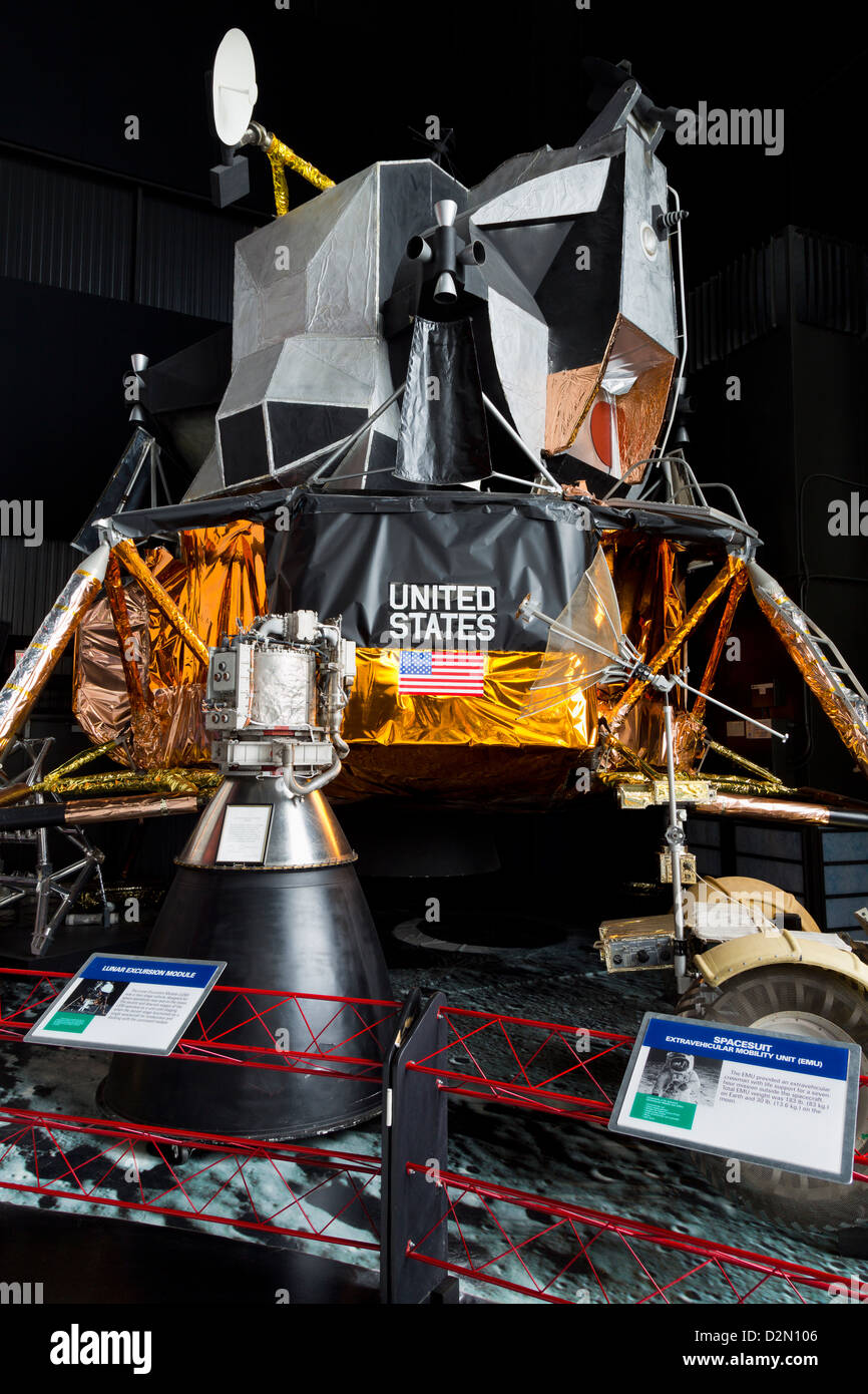 Mondfähre, United States Space and Rocket Center, Huntsville, Alabama, Vereinigte Staaten von Amerika, Nordamerika Stockfoto
