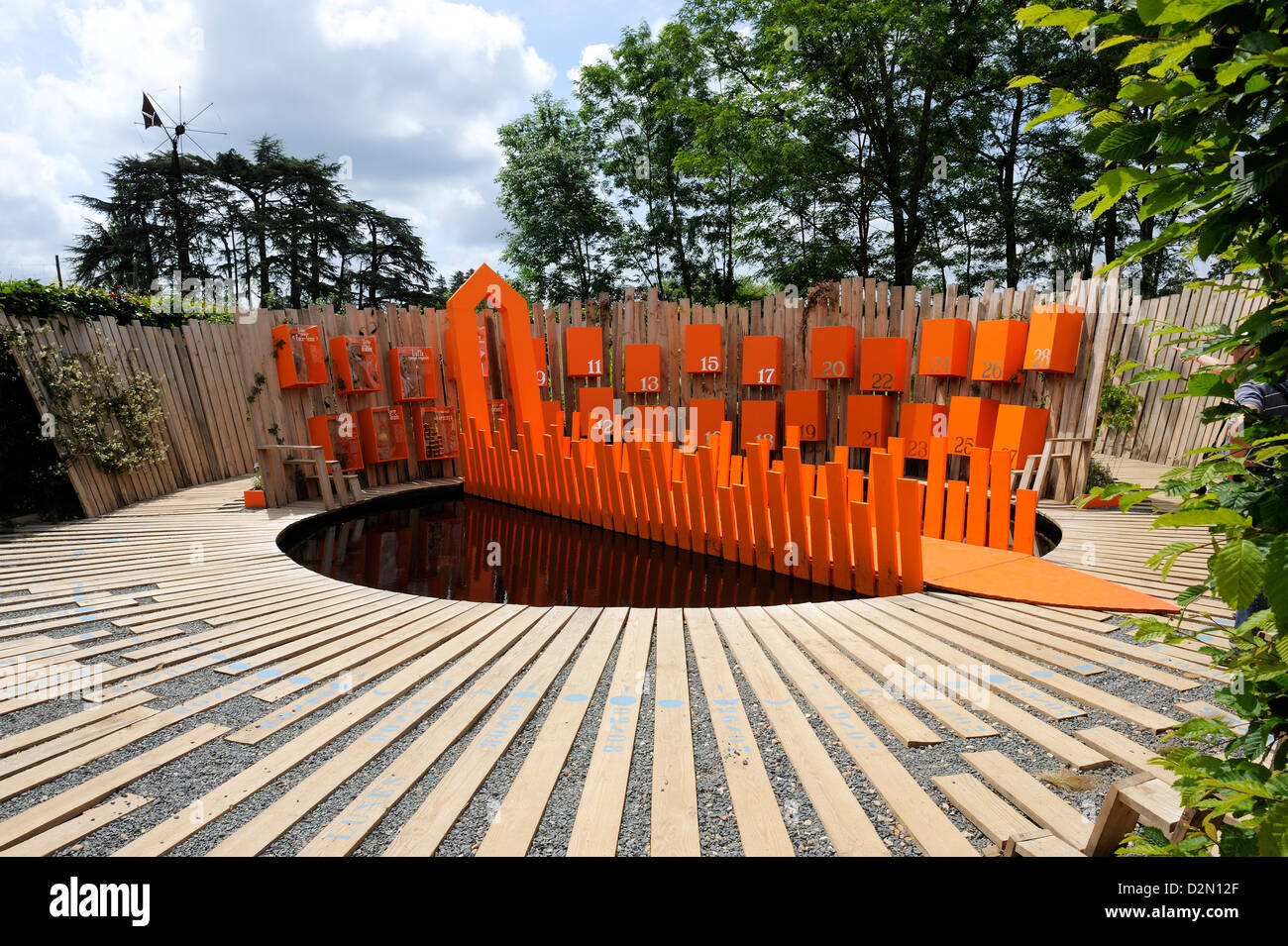 Festival International des Jardins anzuzeigen, Chateau de Chaumont, Chaumont-Sur-Loire, Indre-et-Loire, Loire-Tal, Frankreich Stockfoto