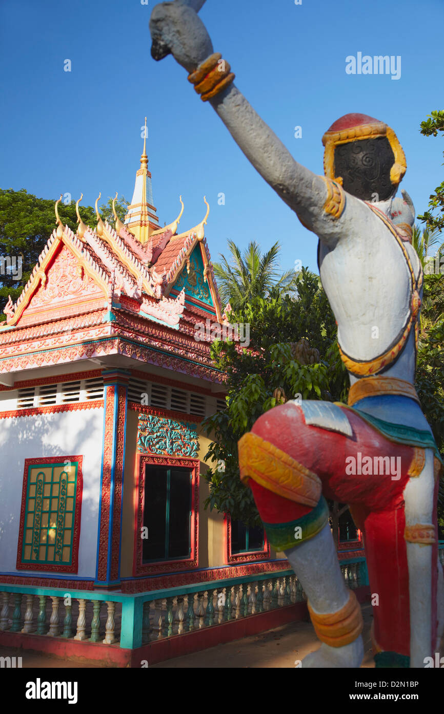 Wat Han Chey, Kampong Cham, Kambodscha, Indochina, Südostasien, Asien Stockfoto