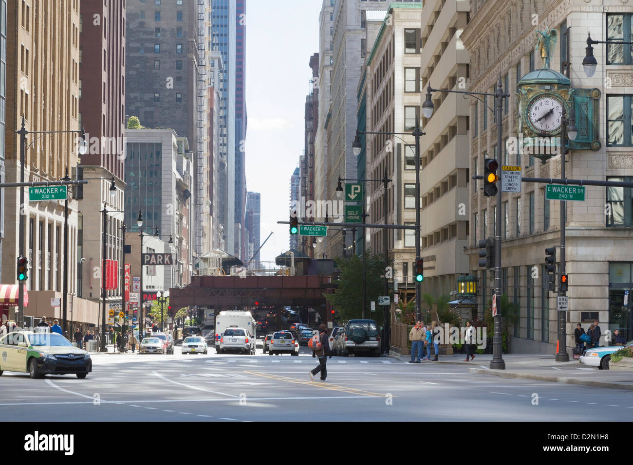 Der Loop, Chicago, Illinois, Vereinigte Staaten von Amerika, Nordamerika Stockfoto