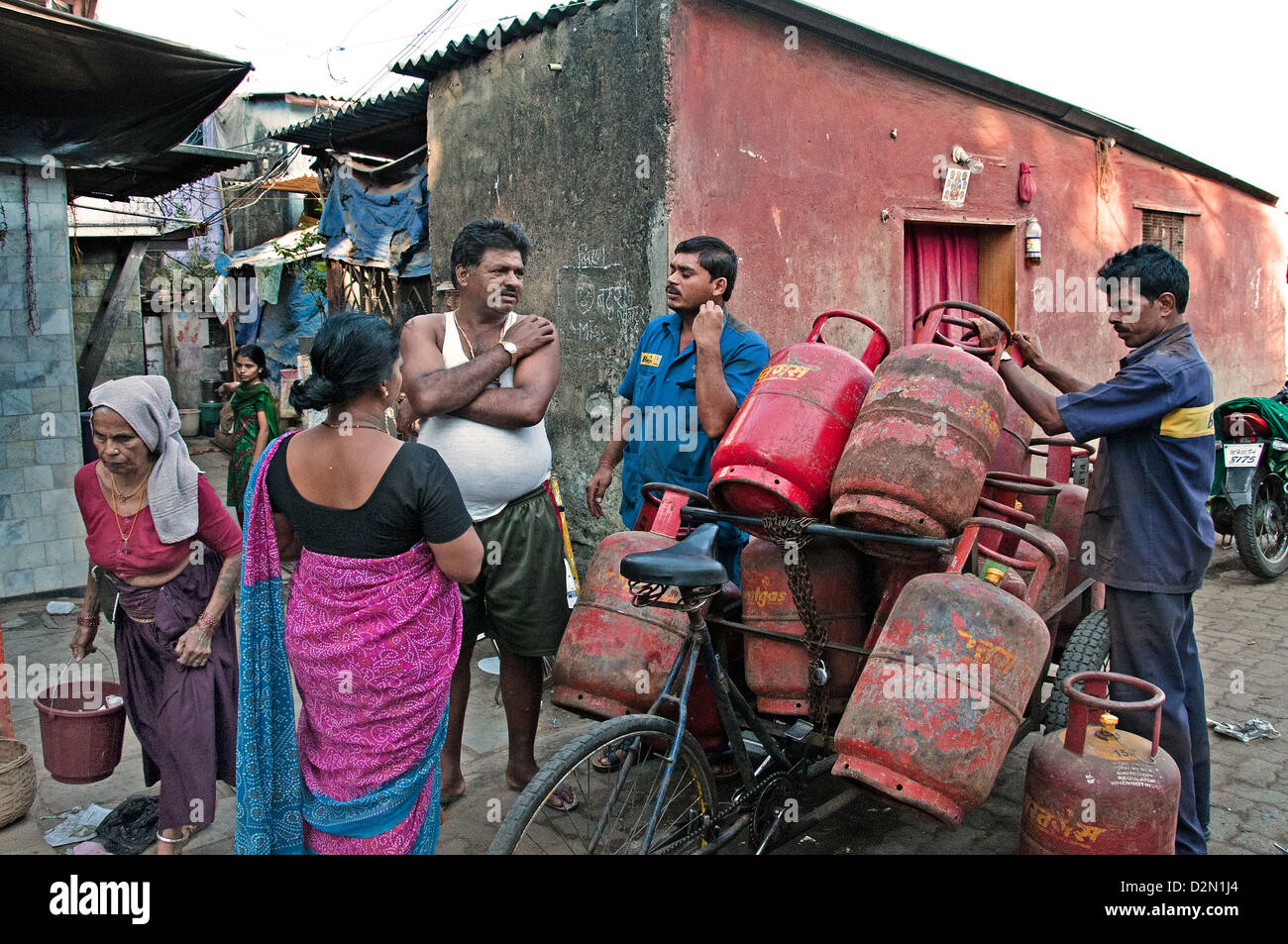 Mumbai (Bombay) Colaba Fishing Village Kolinagar 1 km südlich von Gateway of India Stockfoto