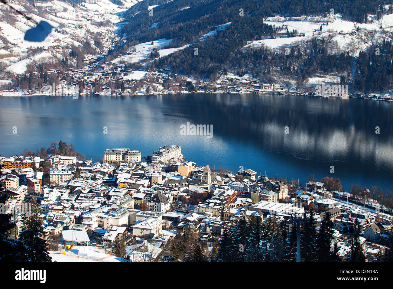 Zell am See, Pinzgau im Winter, Österreichische Alpen Stockfoto