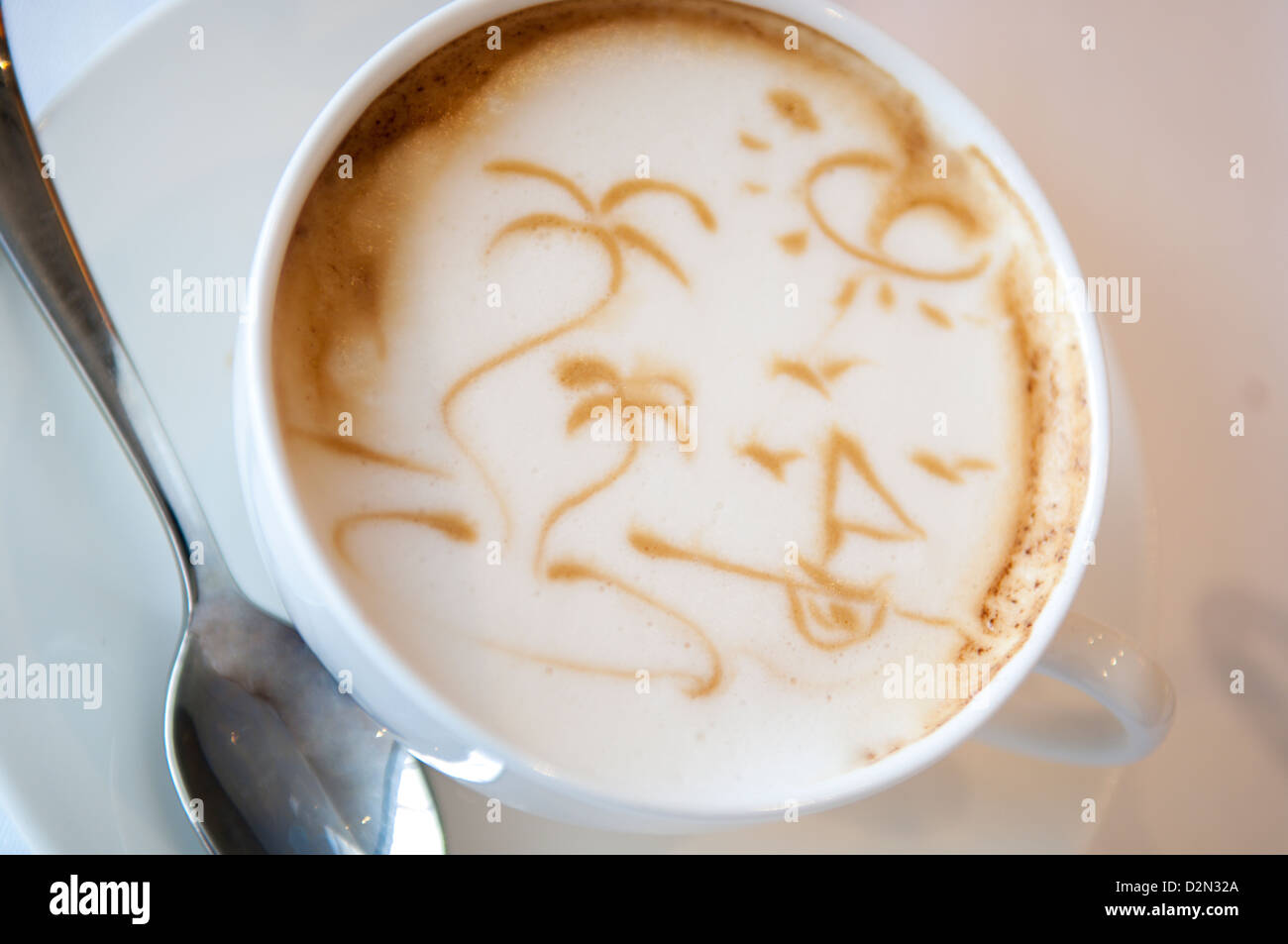 Latte Art Stockfoto
