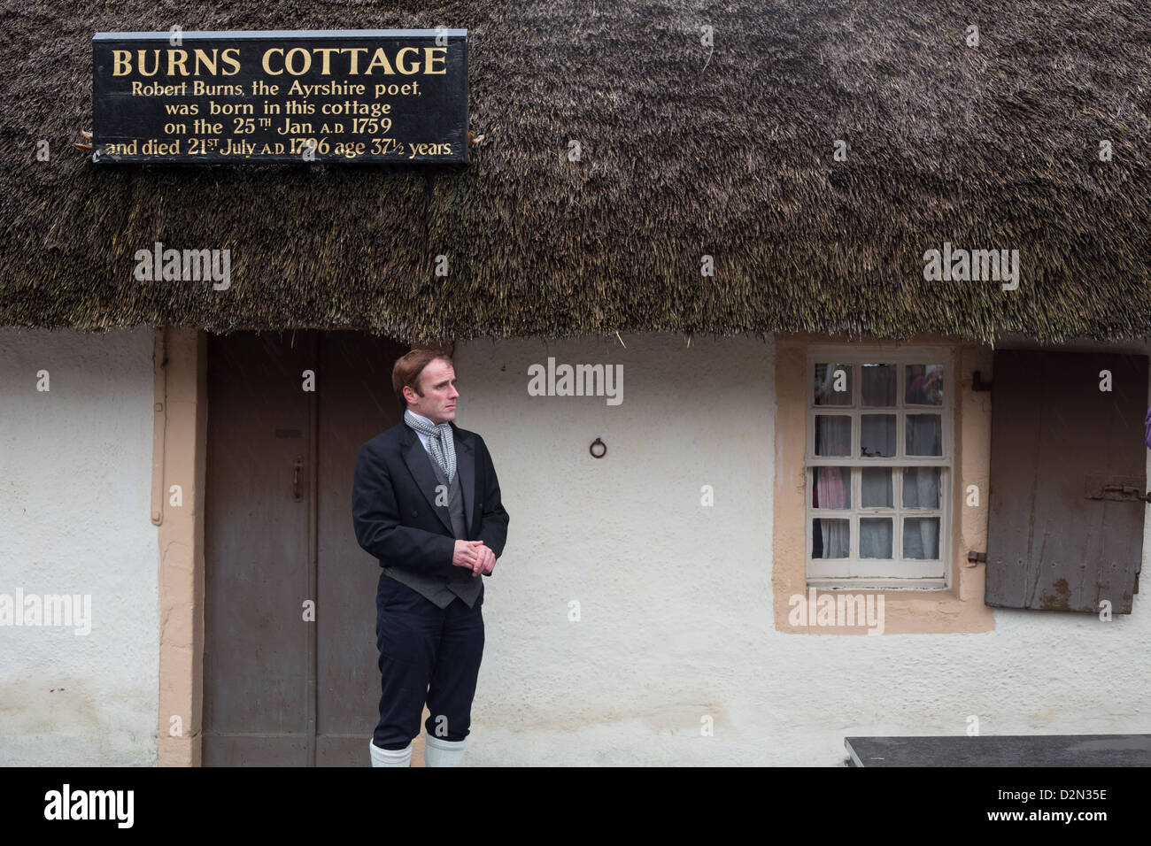 Geburtstagsfeiern von Robert Burns, schottischer Dichter, bei den Festspielen von Burns Cottage Alloway 1759, Alloway, Ayrshire, Schottland. Stockfoto