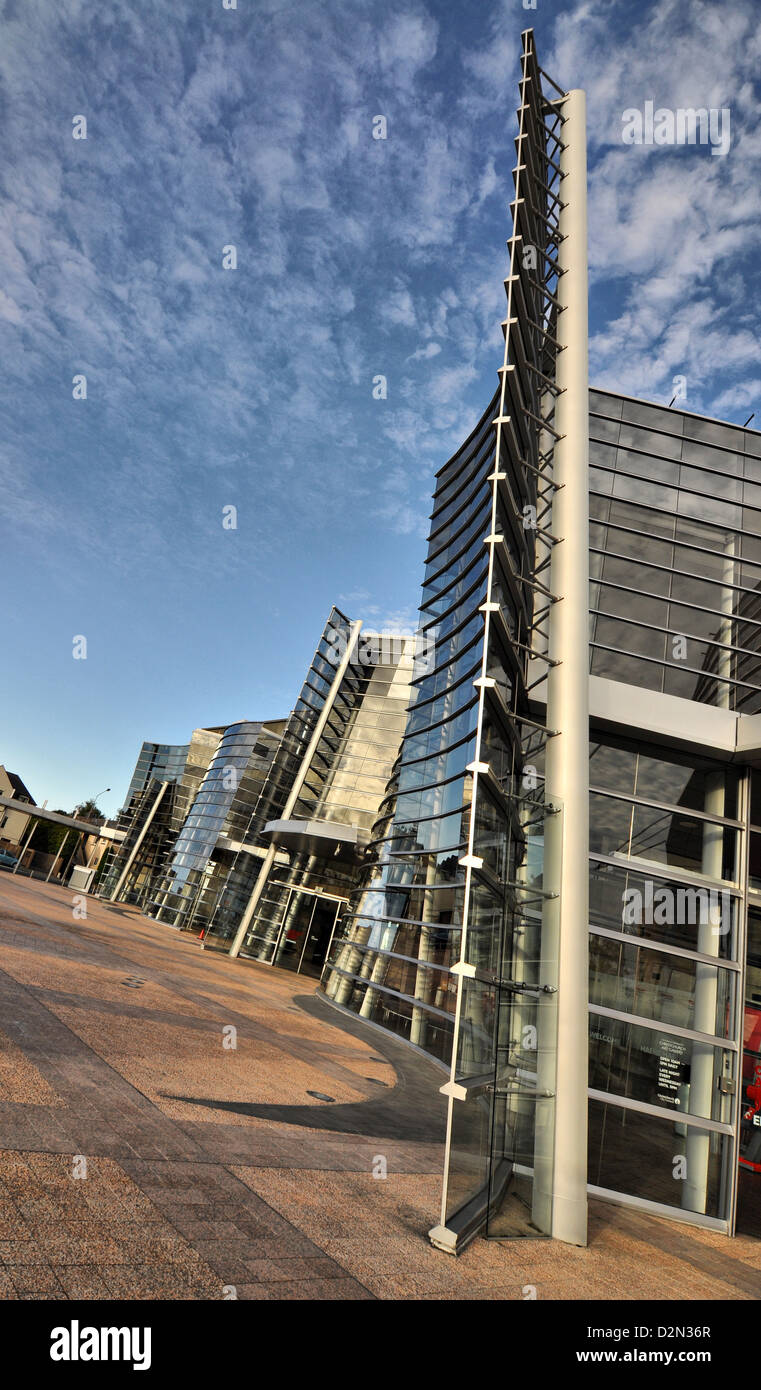 Außerhalb der Christchurch public Art Gallery Te Puna o Waiwhetu - Christchurch, Neuseeland Stockfoto