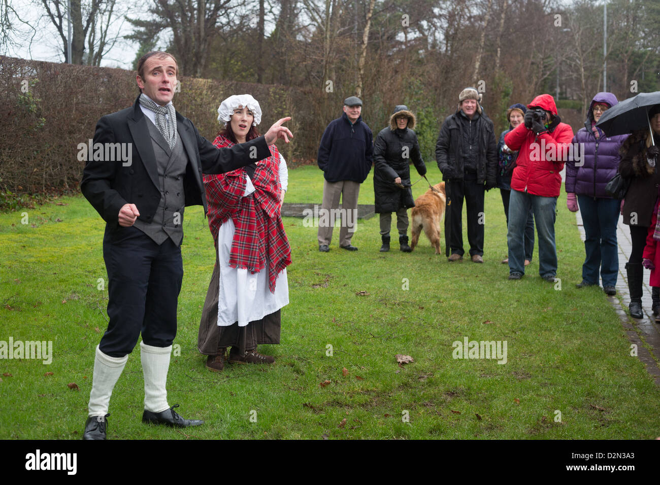 Geburtstagsfeiern von Robert Burns, schottischer Dichter, bei den Festspielen Alloway 1759 in Alloway, Ayrshire, Schottland. Stockfoto