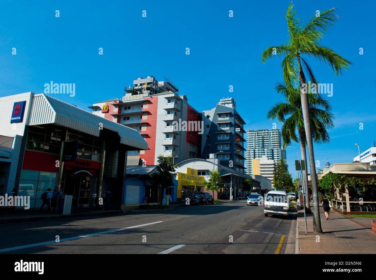 Geschäft Bezirk von Darwin, Northern Territory, Australien, Pazifik Stockfoto