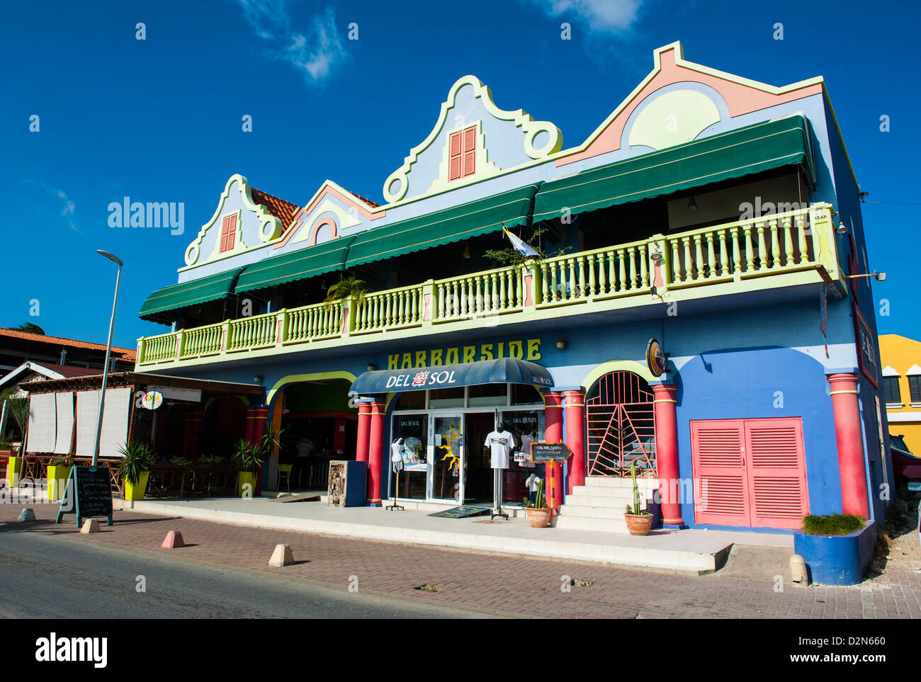 Kralendijk Hauptstadt von Bonaire, ABC-Inseln, Niederländische Antillen, Karibik, Mittelamerika Stockfoto