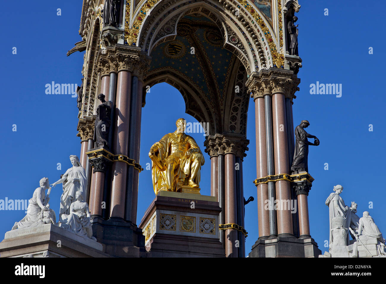 Albert Memorial, Kensington Gardens, London, England, Vereinigtes Königreich, Europa Stockfoto