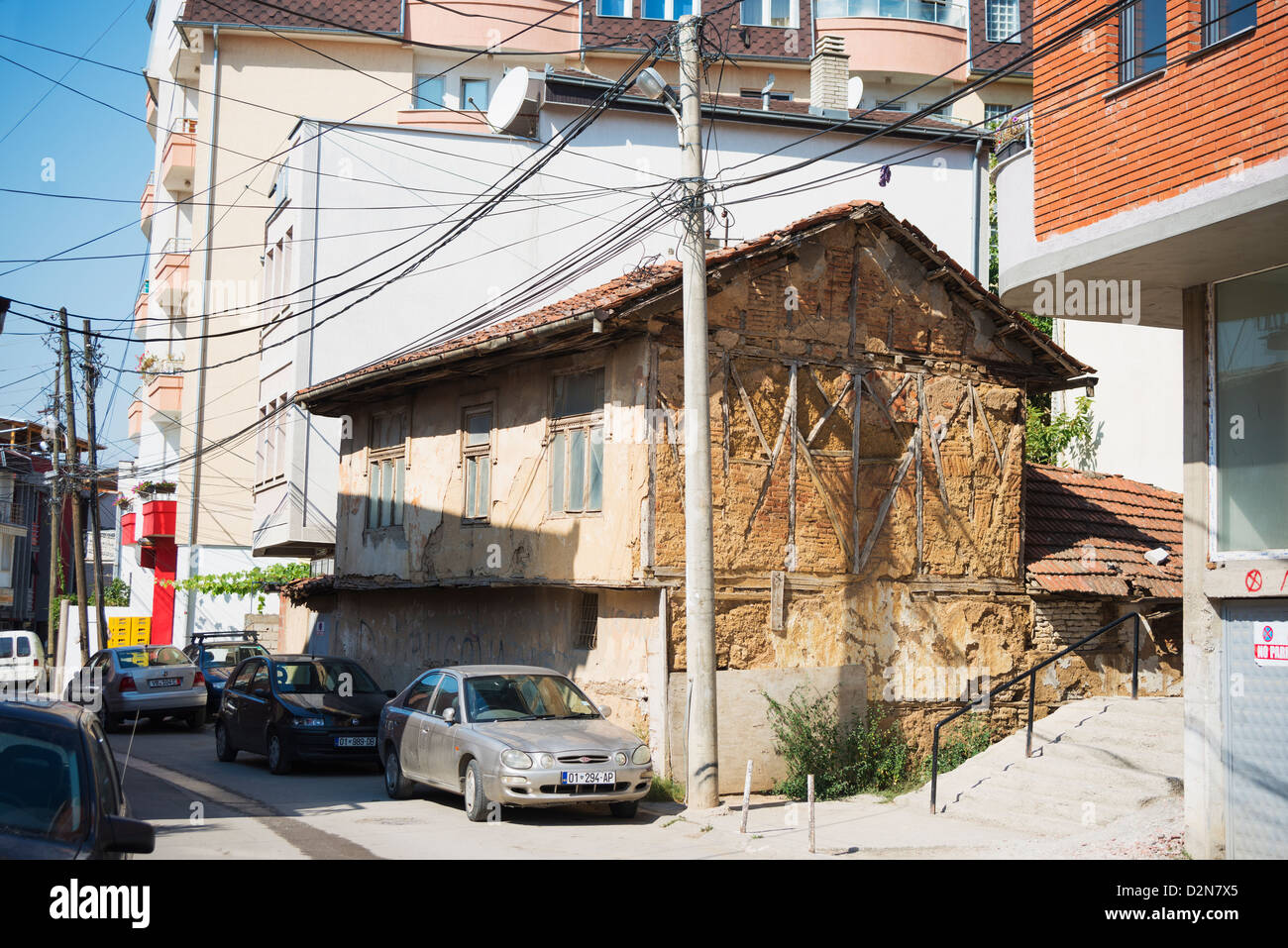Kosovo, Pristina, altes Haus Stockfoto