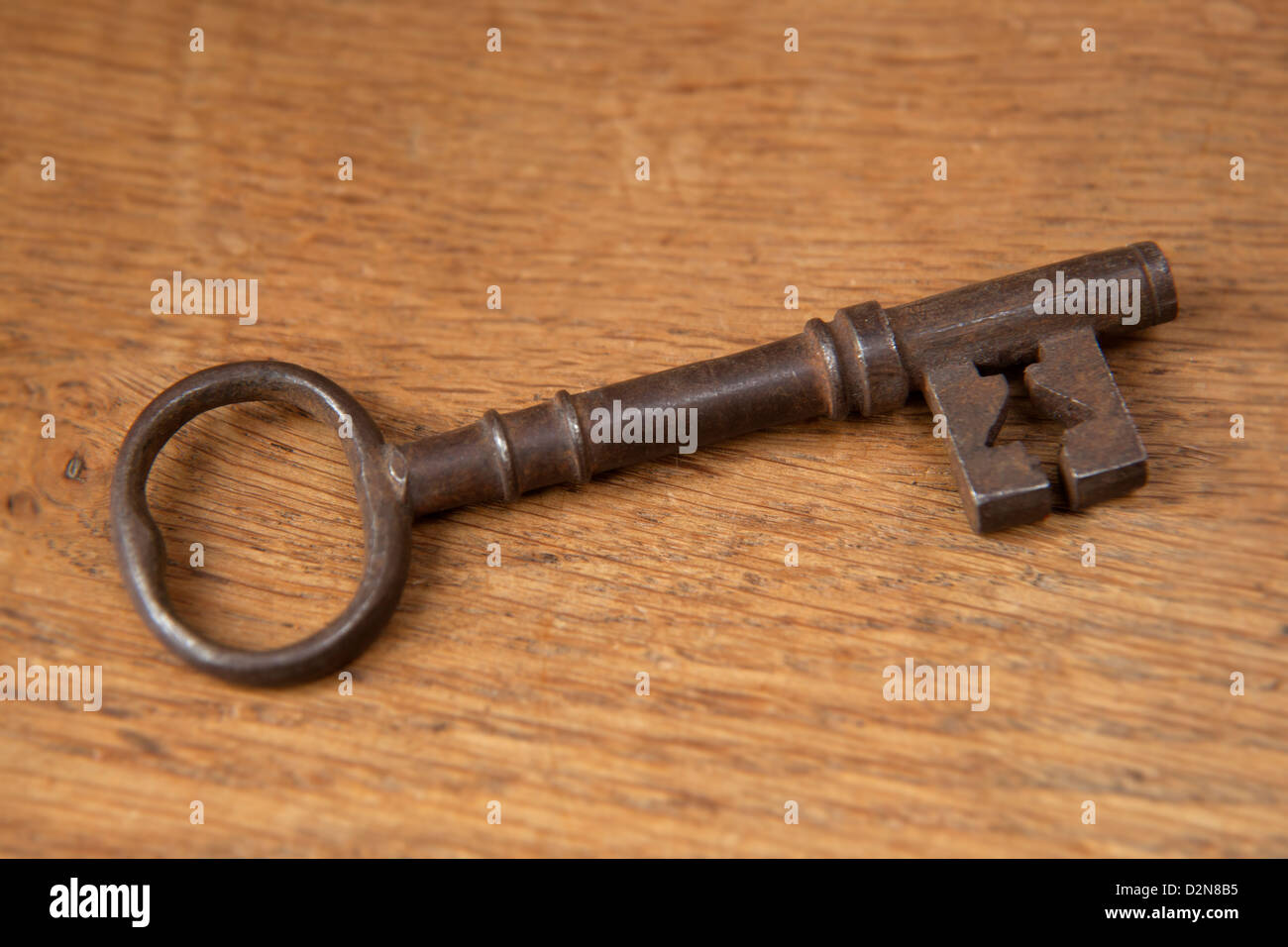 Nahaufnahme eines Vintage Keys Stockfoto