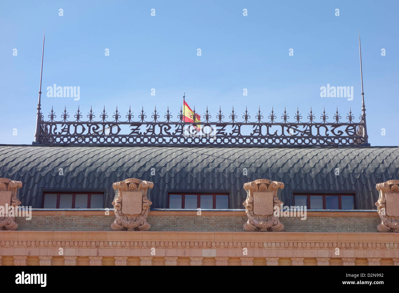 Madrid Spanien Atocha Renfe-Bahnhof Stockfoto