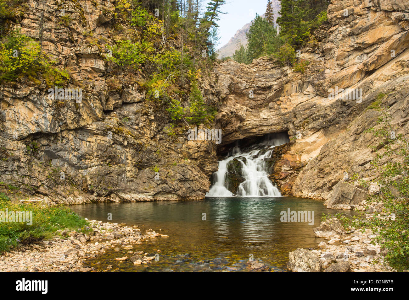 Läuft Eagle oder Trick fällt in der Two Medicine-Bereich des Glacier National Park in den Rocky Mountains von Montana Stockfoto