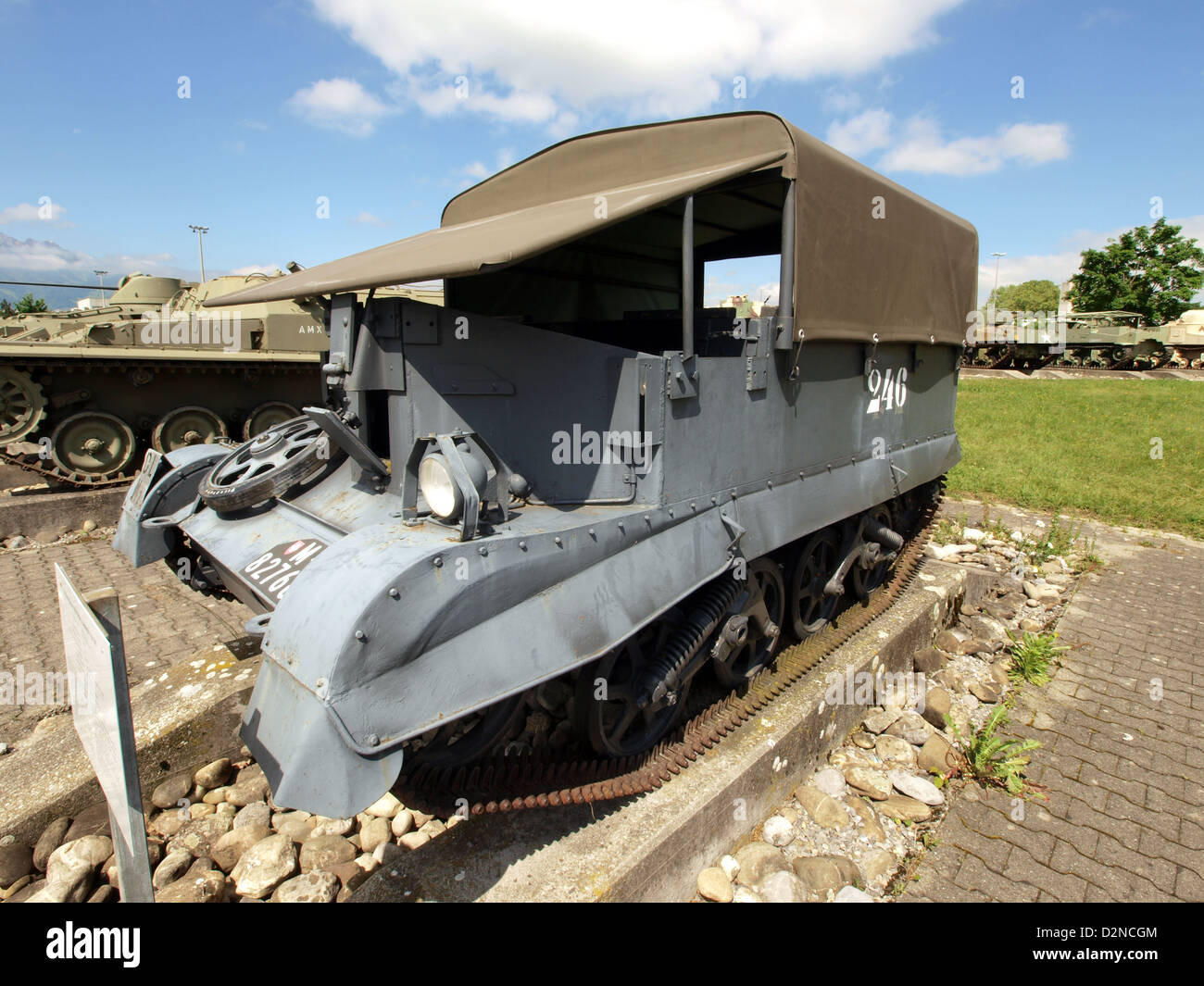 Der Universal Carrier T16, auch bekannt als UC, war ein leichtes Militärfahrzeug, das von alliierten Streitkräften während des Zweiten Weltkriegs eingesetzt wurde. Stockfoto