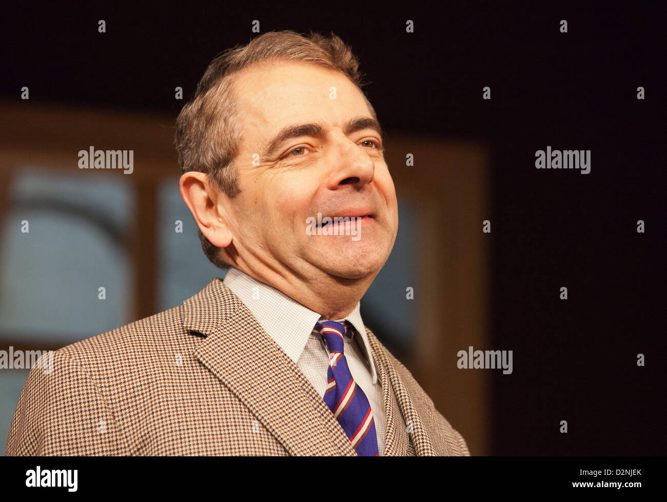 Rowan Atkinson stars wie Johannes Quartermaine in Quartermaines Begriffe das Wyndham Theatre, London Stockfoto