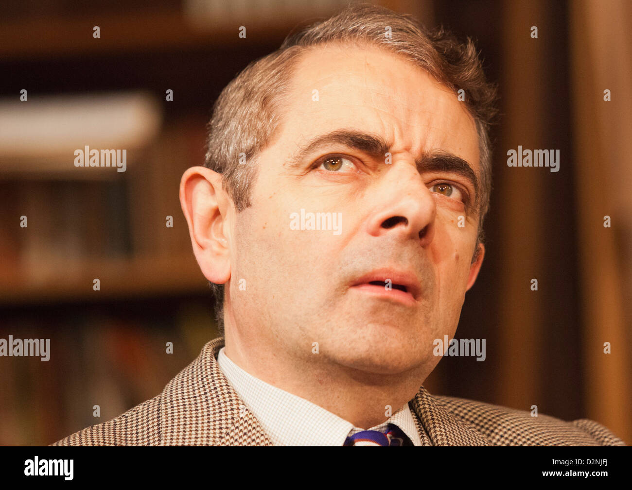 Rowan Atkinson stars wie Johannes Quartermaine in Quartermaines Begriffe das Wyndham Theatre, London Stockfoto