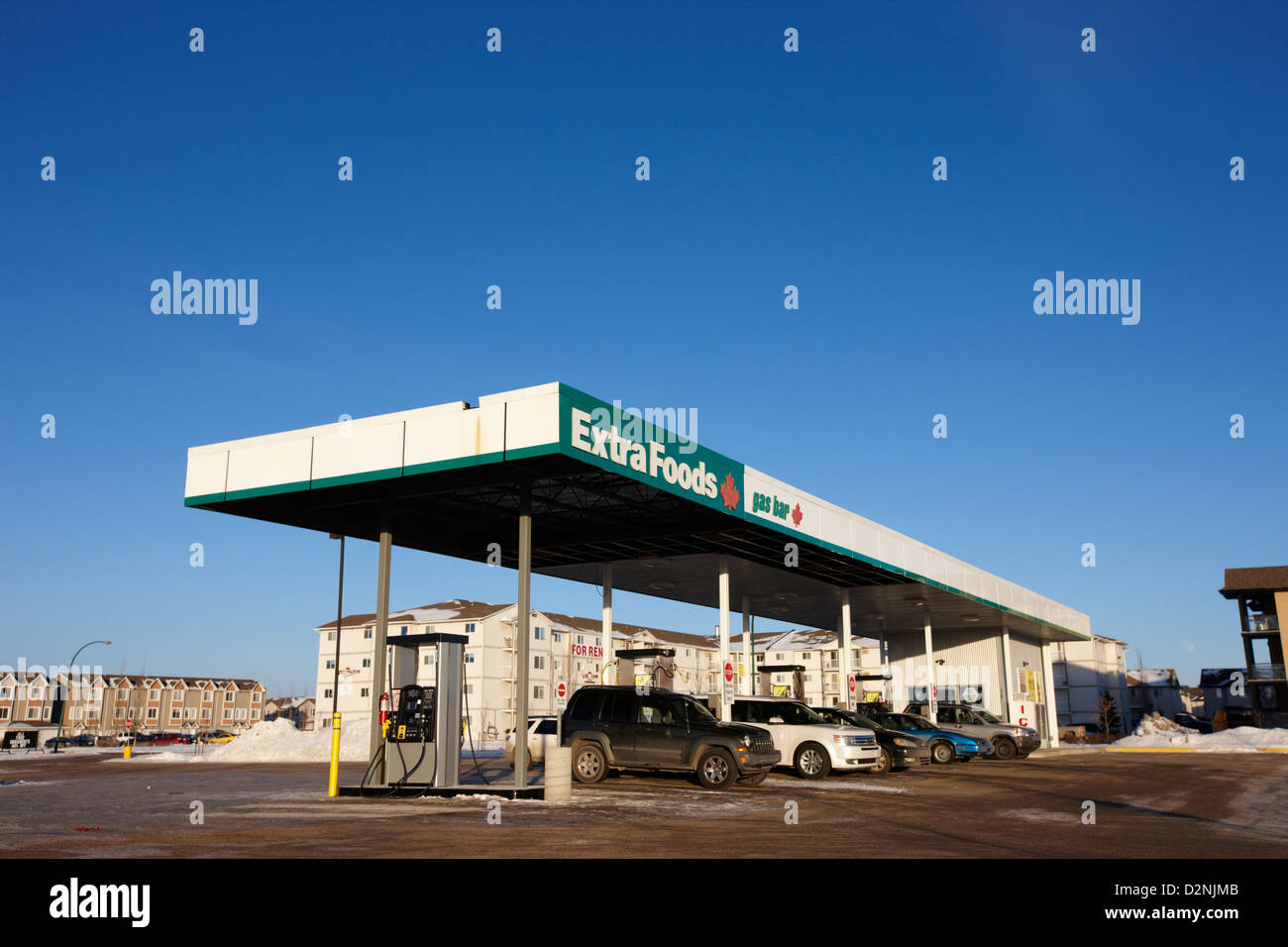 zusätzliche Lebensmittel Supermarkt Gas bar Tankstelle Saskatoon Saskatchewan Kanada Stockfoto