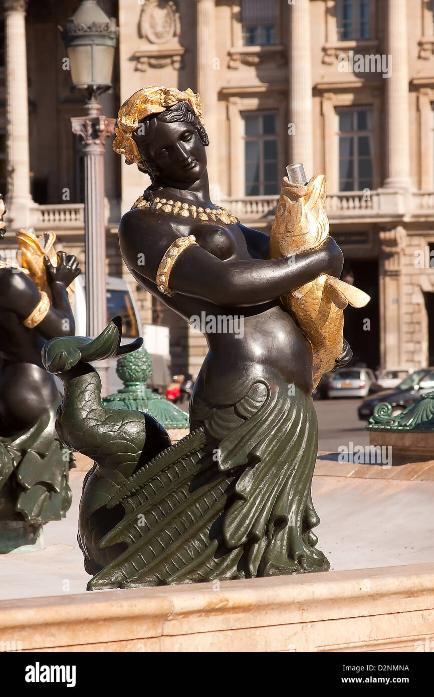 Fountain Square De La Concorde, Paris Stockfoto