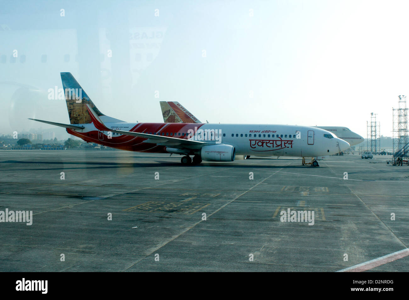 Ein Air India Express Flug am internationalen Flughafen von Mumbai Stockfoto