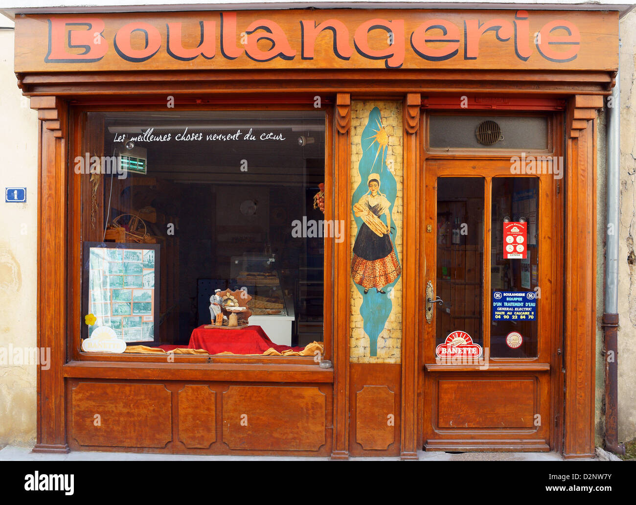 Boulangerie Malaucene Dorf Vaucluse Provence Stockfoto