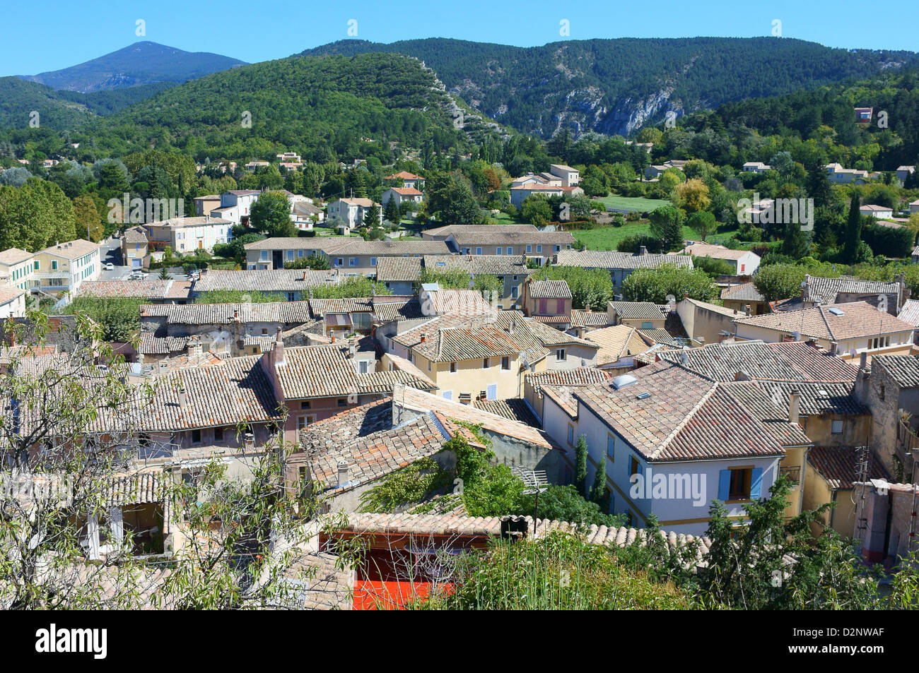 Malaucene Dorf Vaucluse Provence Stockfoto