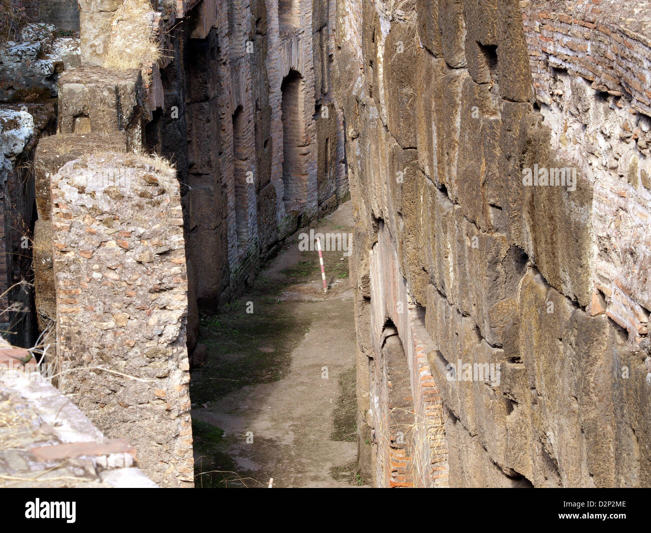 Das Kolosseum in Rom, Italien, ist eines der berühmtesten und am besten erhaltenen antiken Amphitheater der Welt. Es wurde für Gladiatorenwettbewerbe und öffentliche Spektakel während des Römischen Reiches verwendet. Stockfoto