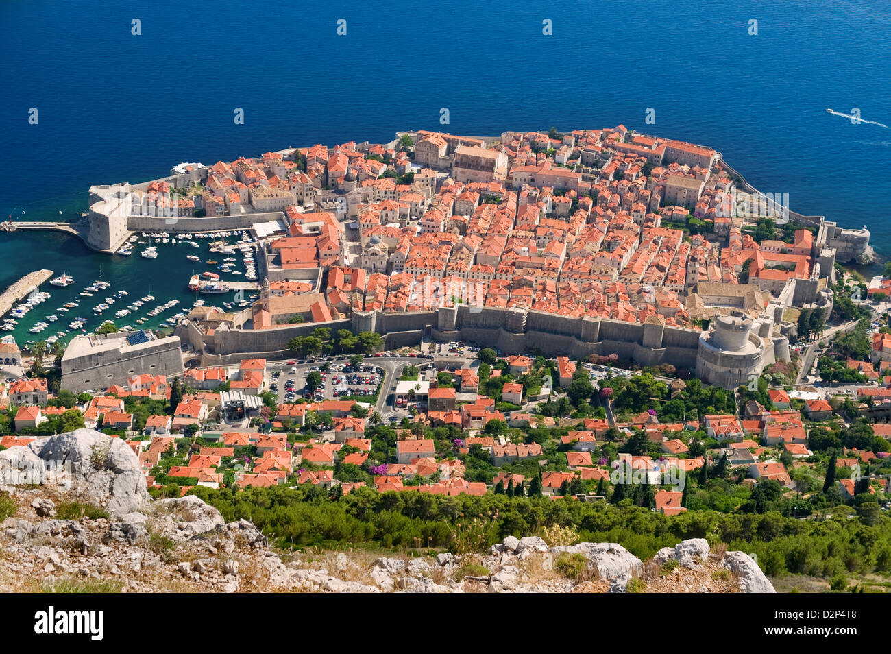 Die historische Stadt von Dubrovnik in Kroatien Stockfoto