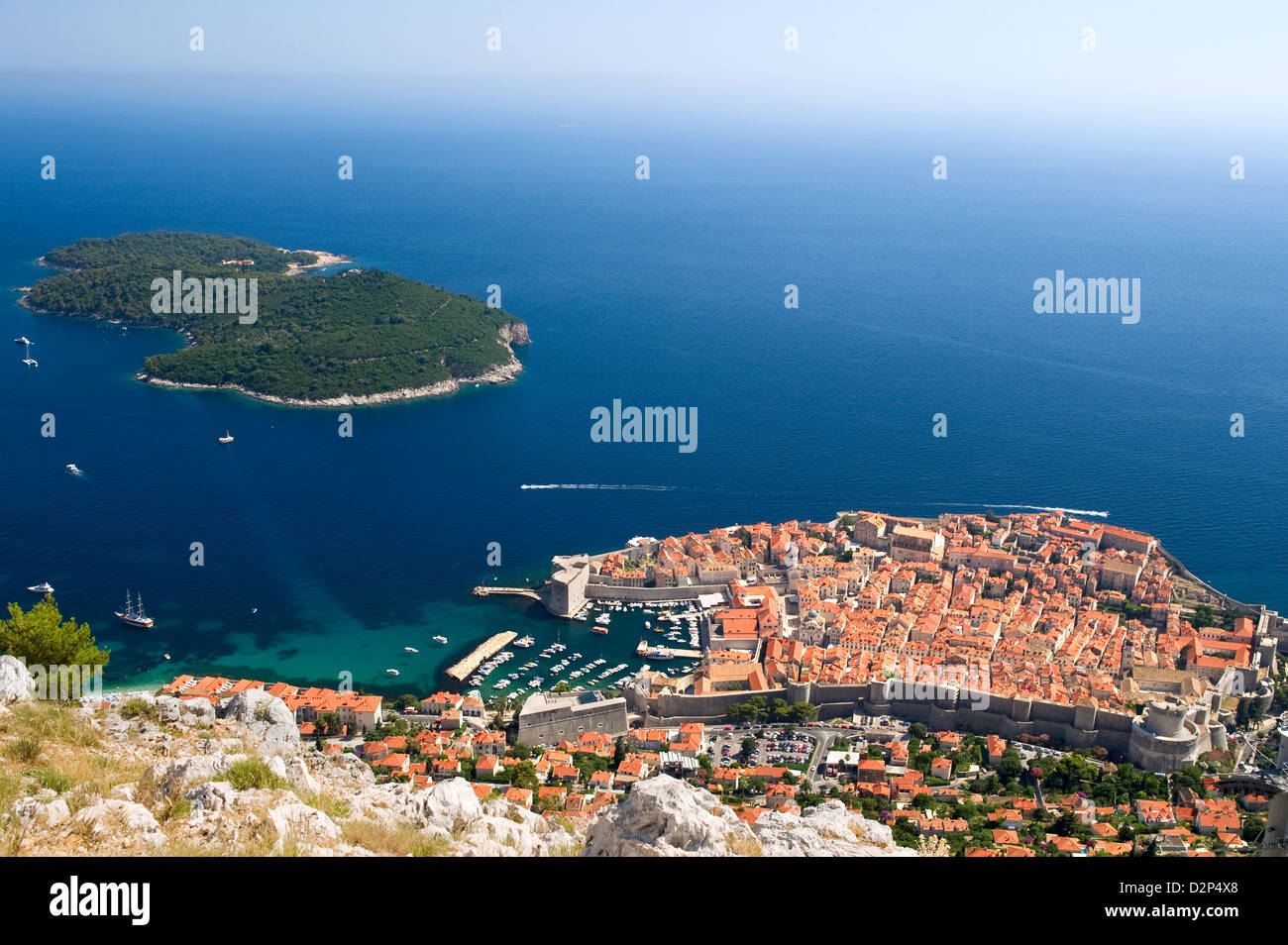 Die historische Stadt von Dubrovnik in Kroatien Stockfoto
