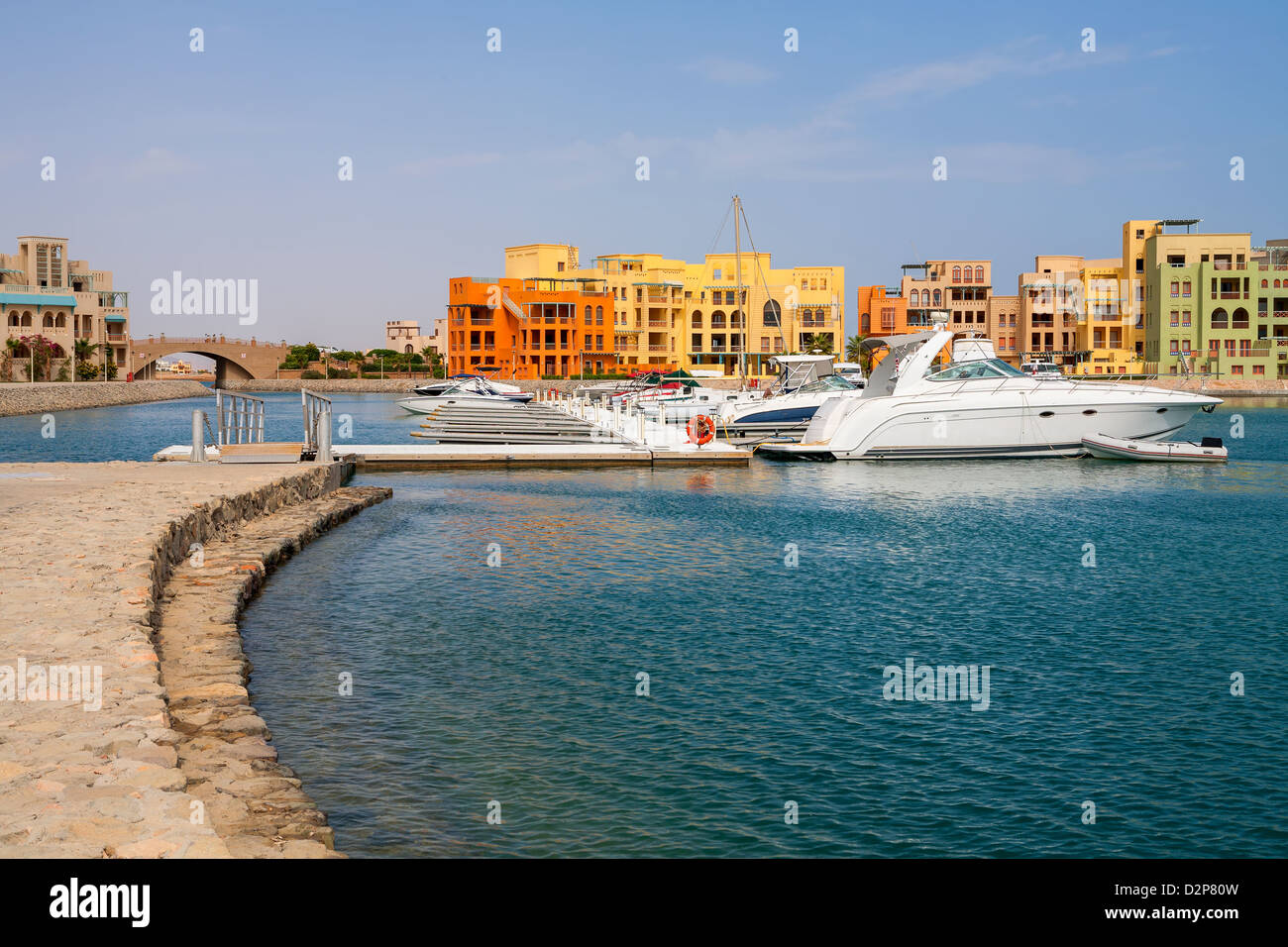 Marina. El Gouna, Ägypten Stockfoto