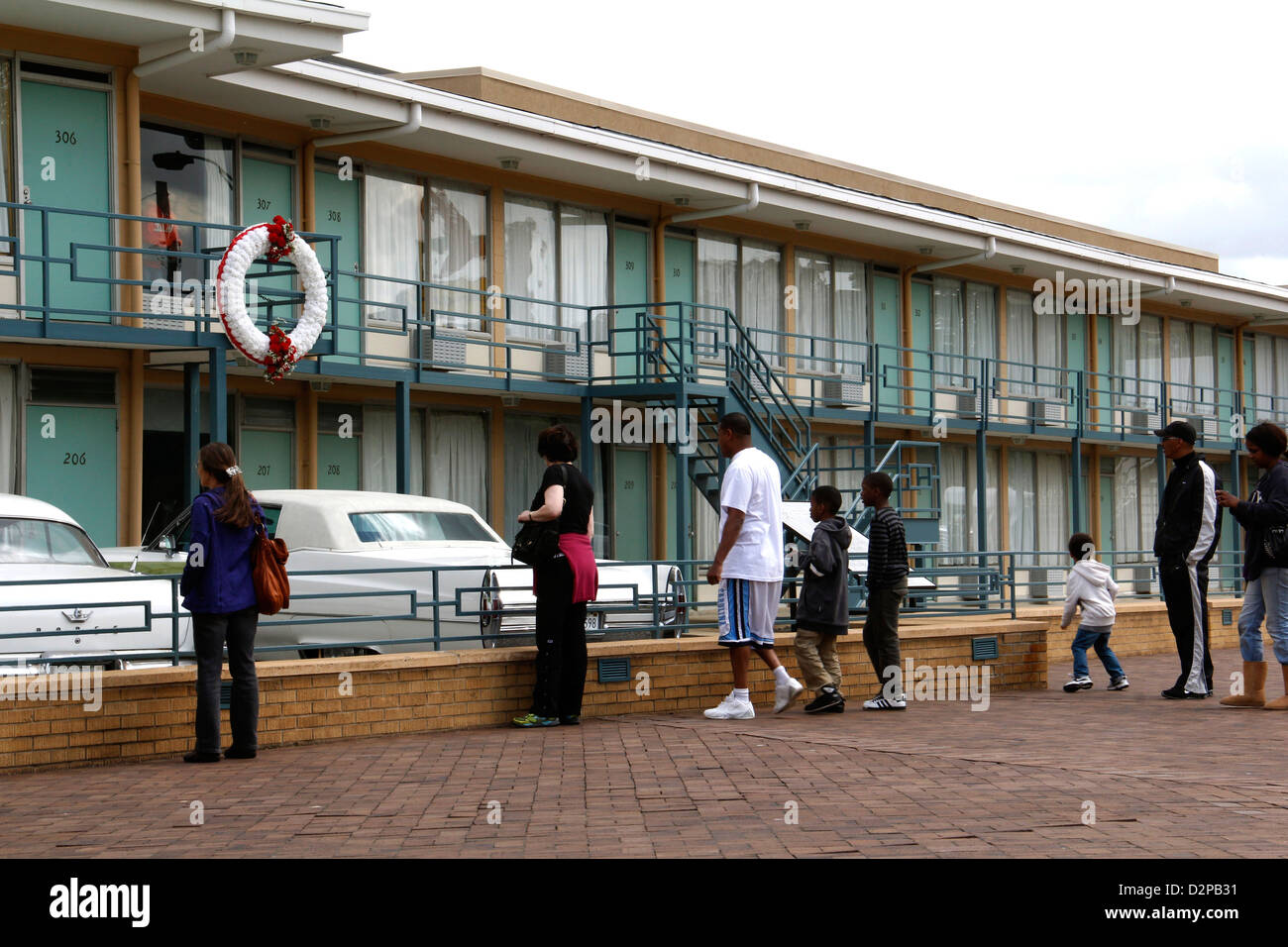 Lorraine Motel Memorial National Civil Rights Museum Raum 306 Martin Luther King Jr. war Ermordung Website Memphis Tennessee Stockfoto