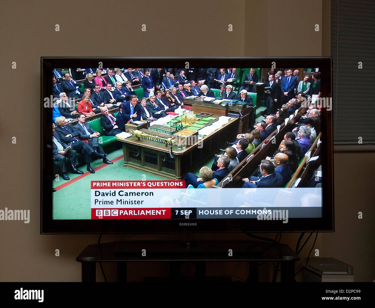 BBC Parlament Fernsehkanal UK Stockfoto