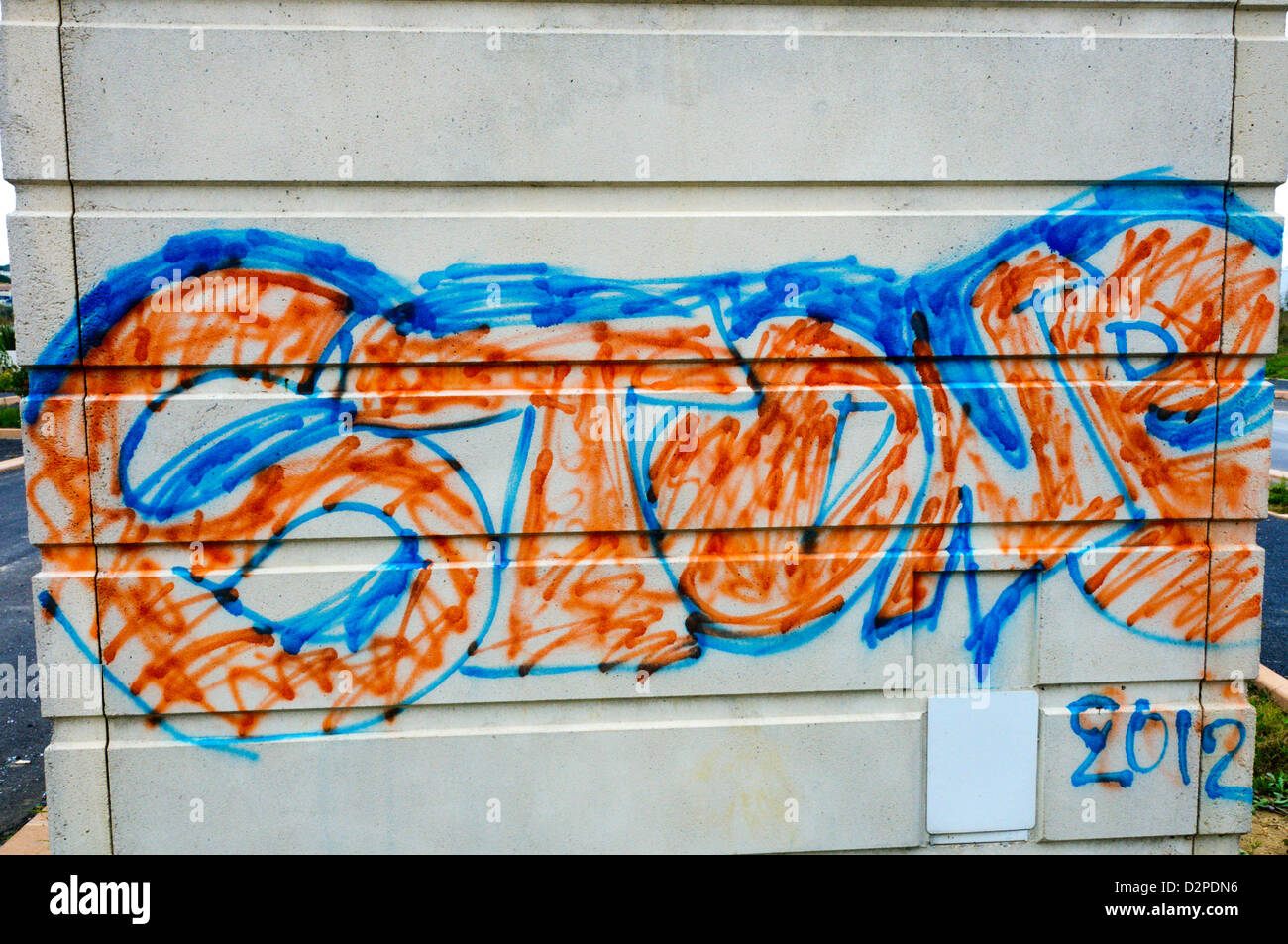 Französische graffiti Stockfoto