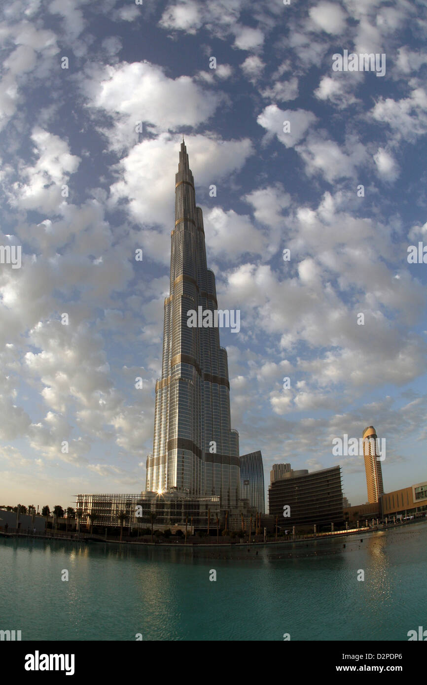 Burj Khalifa, Dubai - das höchste von Menschenhand errichtete Bauwerk der Welt Stockfoto