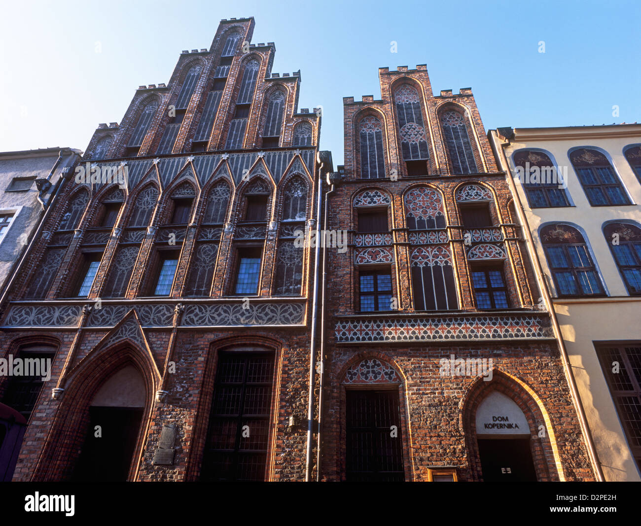 17 Kopernikus-Straße, Geburtsort des Astronomen Nicholas Copernicus, Torun, Polen Stockfoto