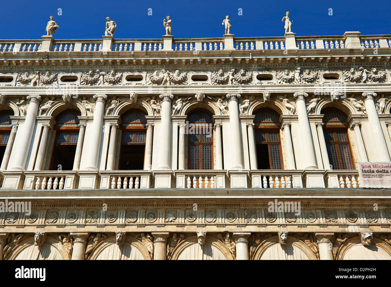 Biblioteca Nazionale Marciana (Marciana Bibliothek) St. Markus Platz  Venedig Stockfotografie - Alamy