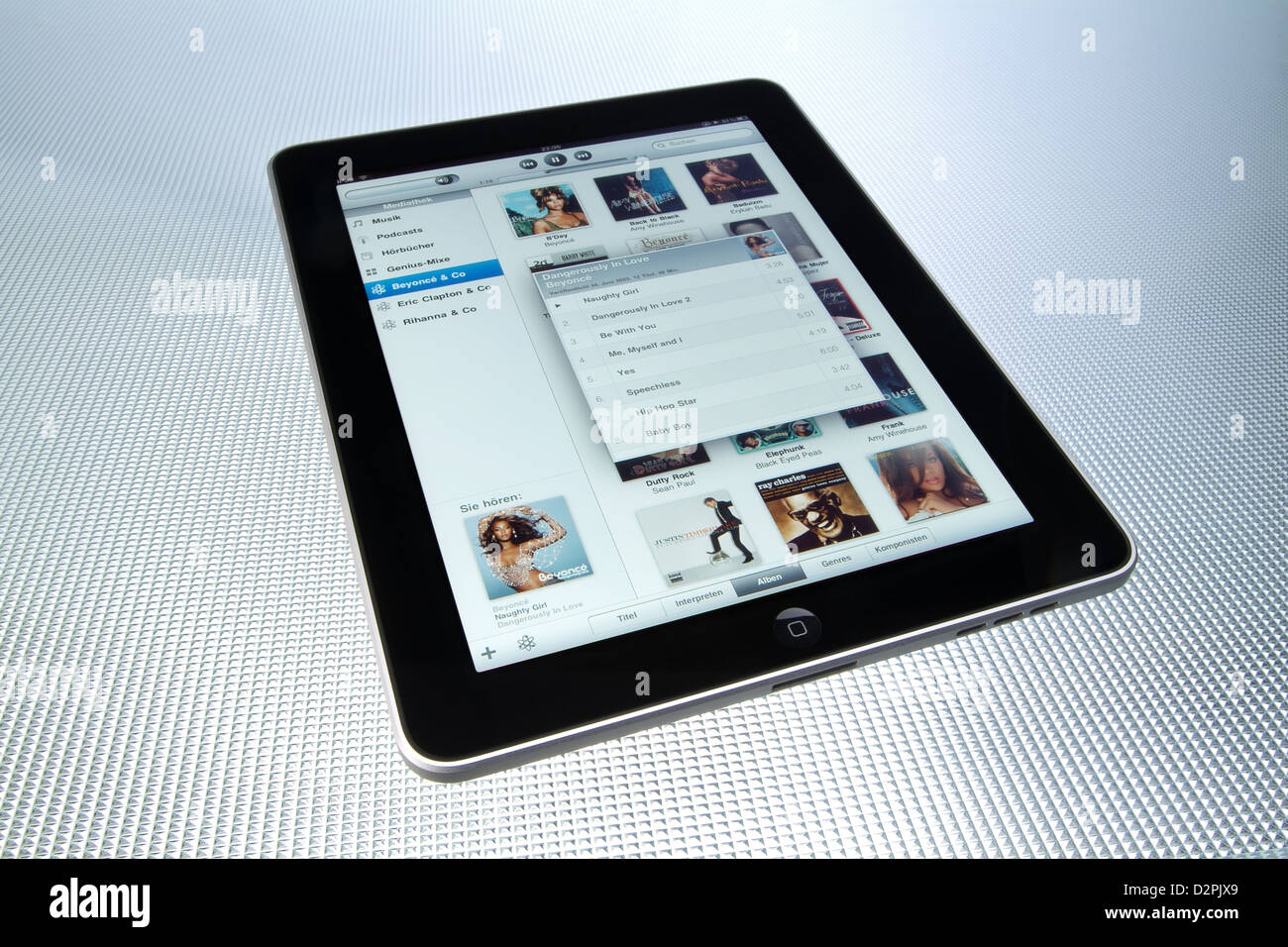 Hamburg, Deutschland, iTunes auf das Apple iPad Stockfoto