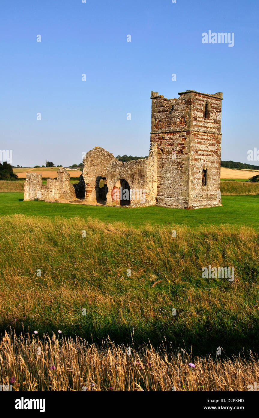 Die Ruine der Kirche Dorset Knowlton Stockfoto