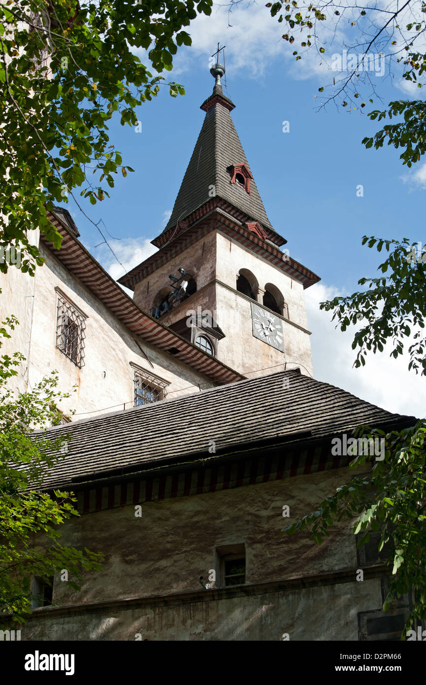 Turm der gotischen Orava Burg, Slowakei Stockfoto