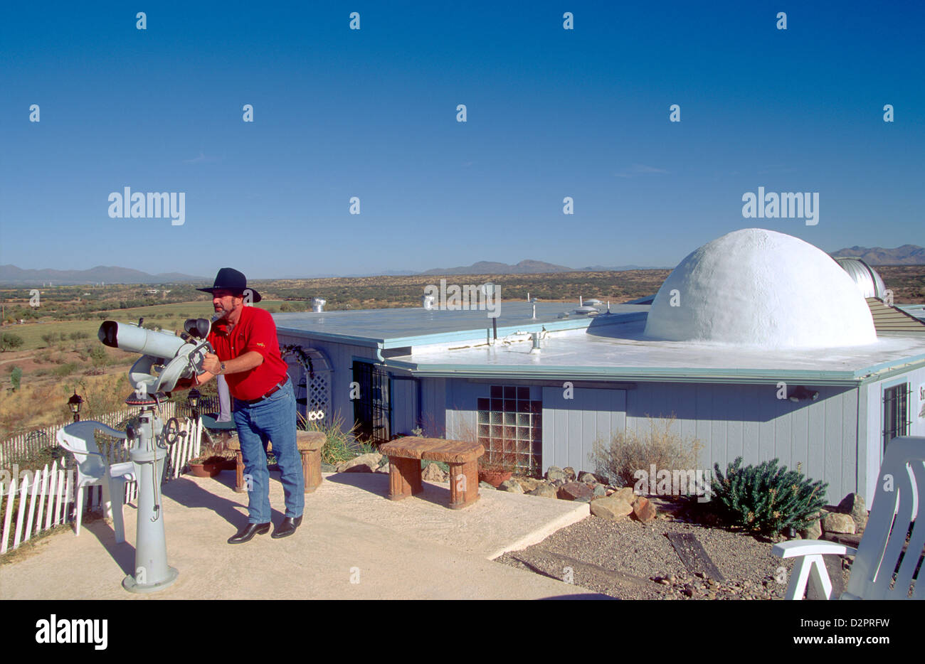 Vega-Bray Observatorium grenzt an Skywatchers Inn, Benson, Arizona, USA Stockfoto