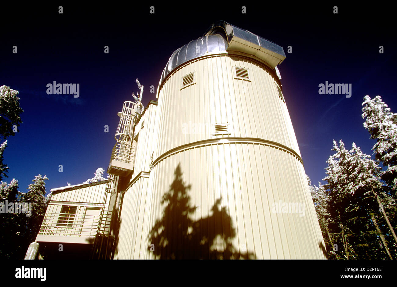 Das Vatican Advanced Technology Telescope (VATT), Mount Graham International Observatory, in der Nähe von Safford, Arizona, USA. Stockfoto
